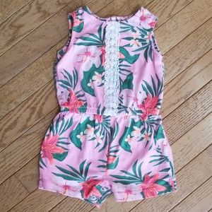 Toddler Tropical Flower Romper